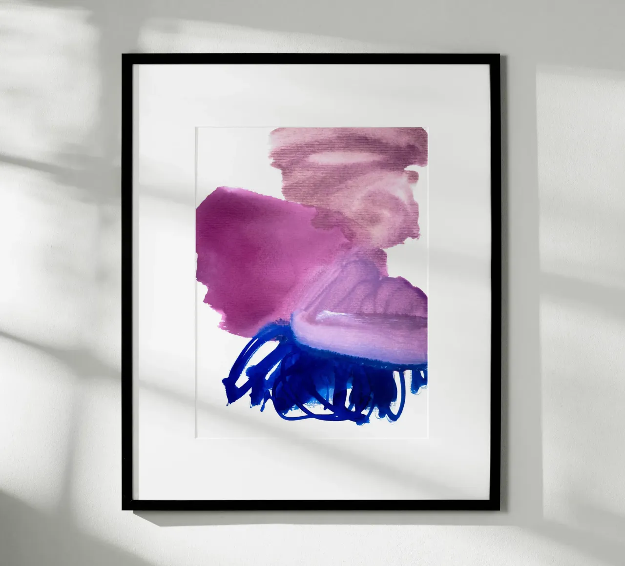 when blue surrenders to pink poster con telaio in legno da IRIS LEHNHARDT FINE ART