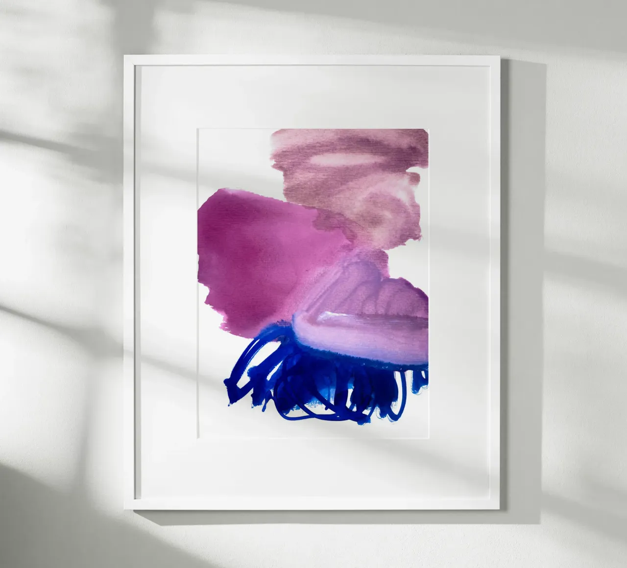 when blue surrenders to pink poster con telaio in legno da IRIS LEHNHARDT FINE ART