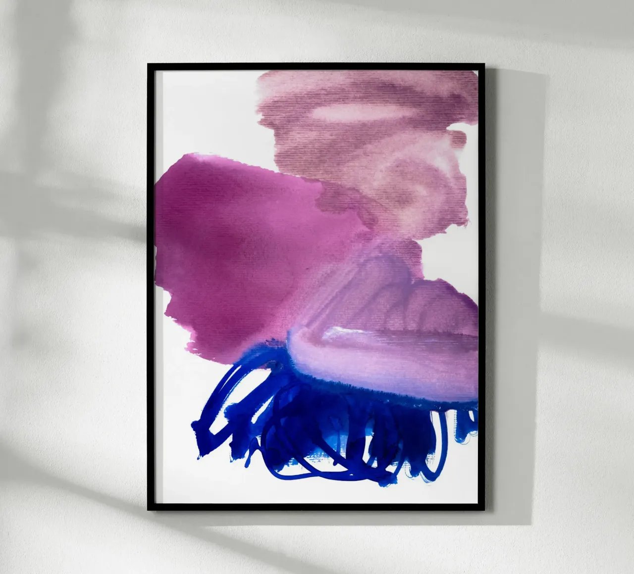 when blue surrenders to pink poster con telaio in legno da IRIS LEHNHARDT FINE ART