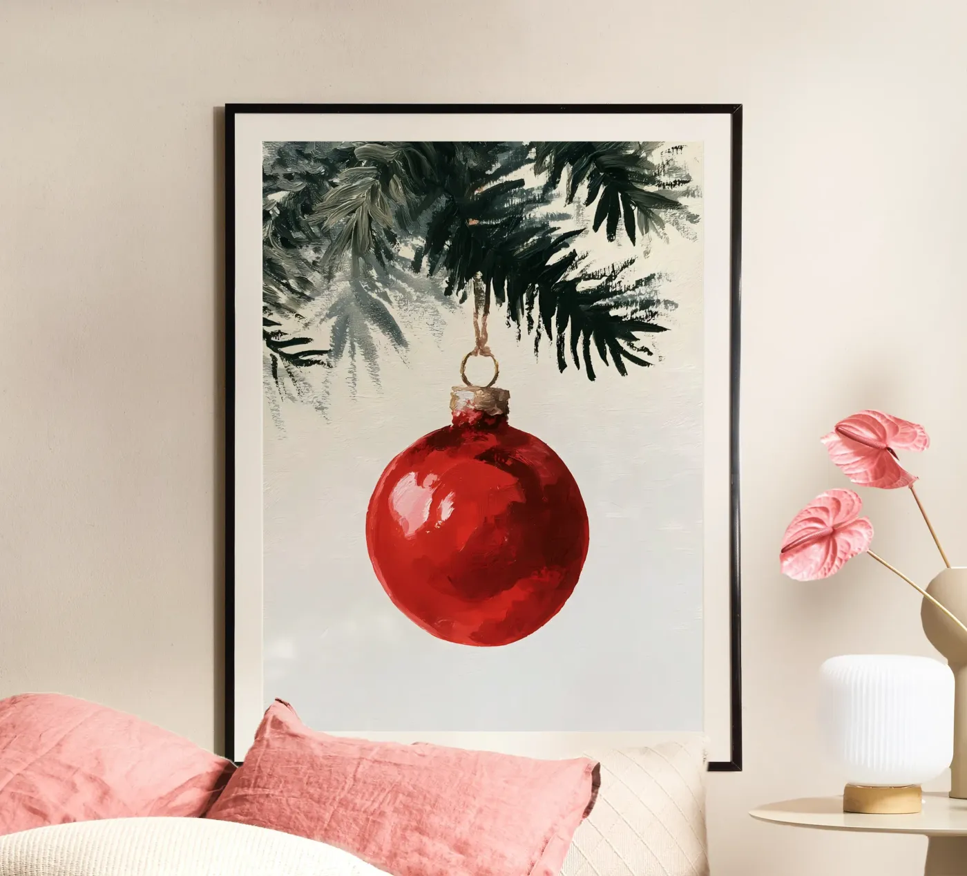 Natale rosso classico poster da michi
