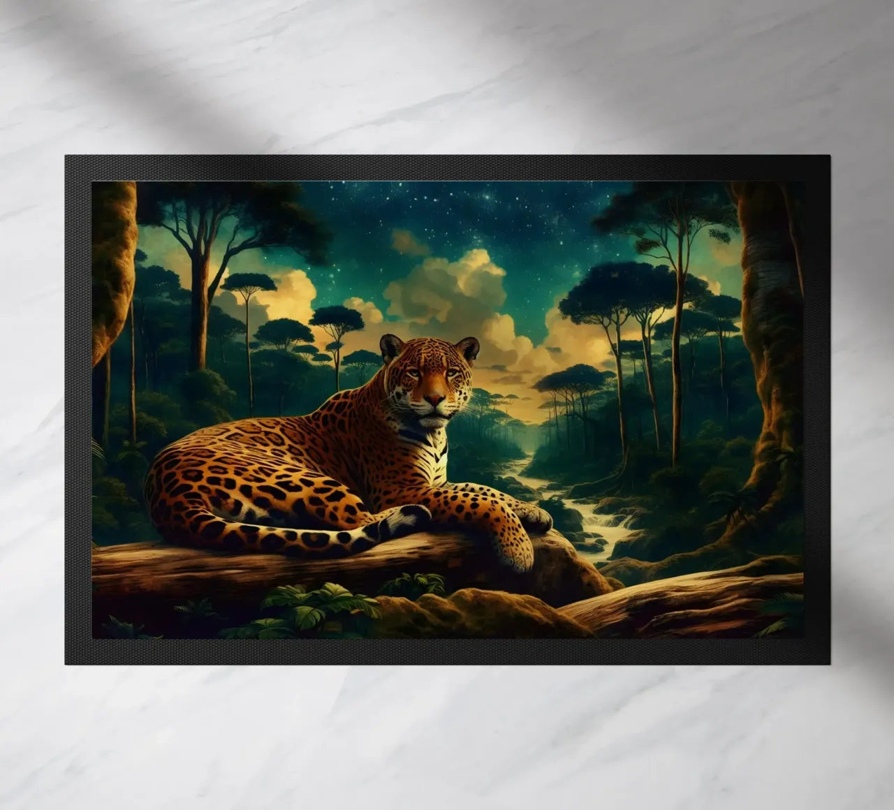 JAGUAR doormat by RUBIANT ART