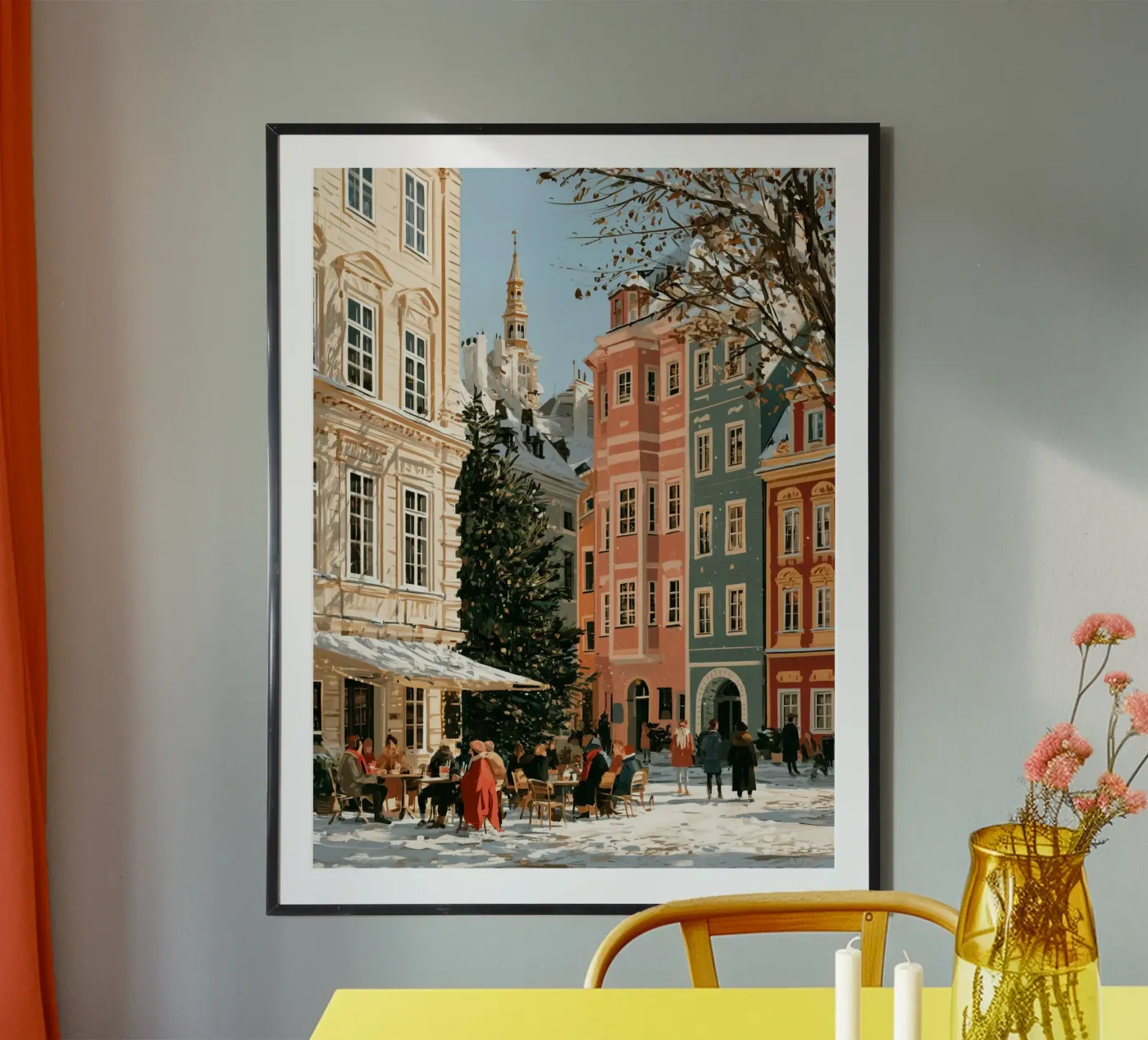 Winter Piazza poster by Bloomtheory