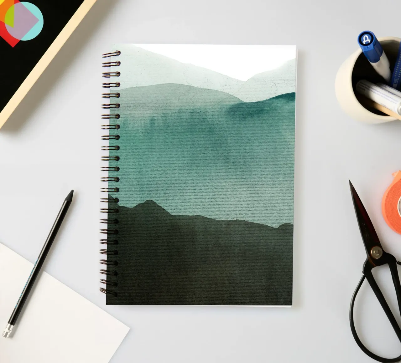 valley's deep and the mountains so high spiral notebook by IRIS LEHNHARDT FINE ART