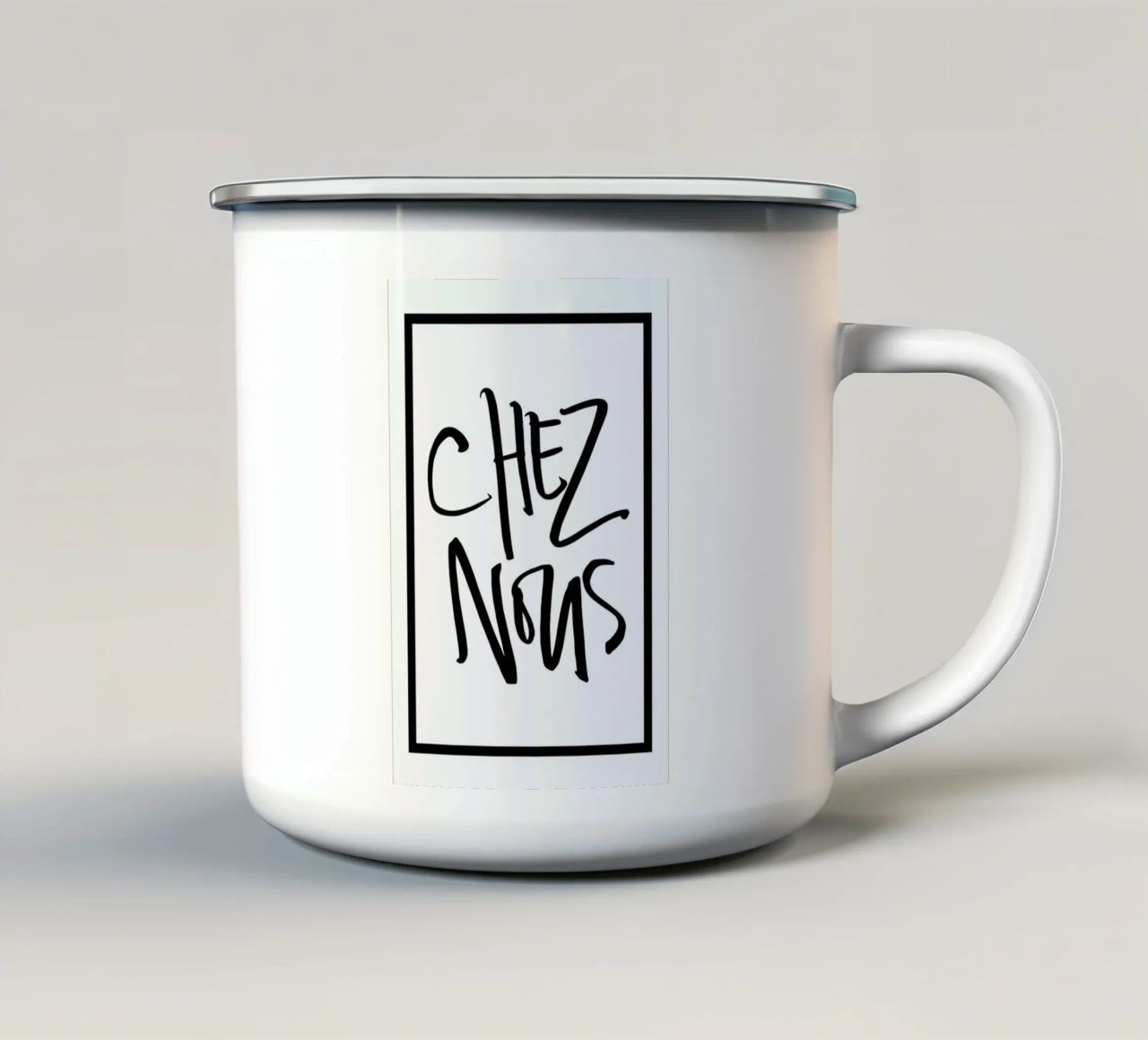 Chez Nous tazza in smalto da Kristen Polsinelli