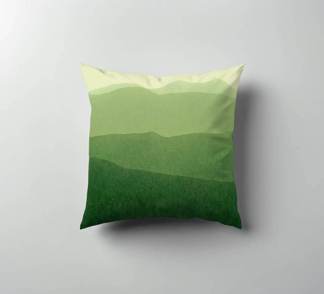 gradient landscape green cuscino da IRIS LEHNHARDT FINE ART