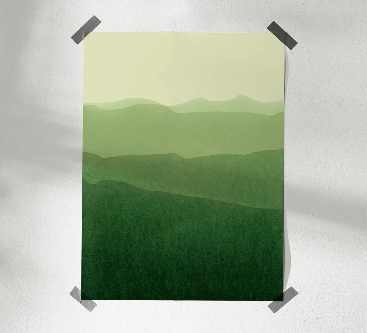 gradient landscape green poster da IRIS LEHNHARDT FINE ART