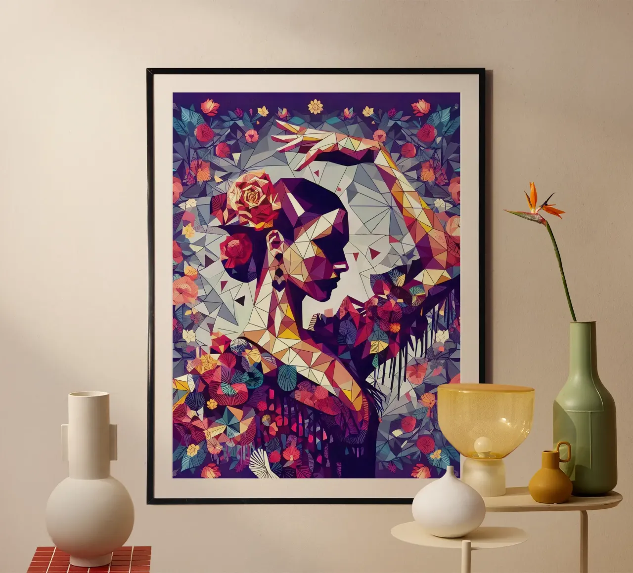 Ballerina spagnola poster con telaio in plastica da Digital Naive