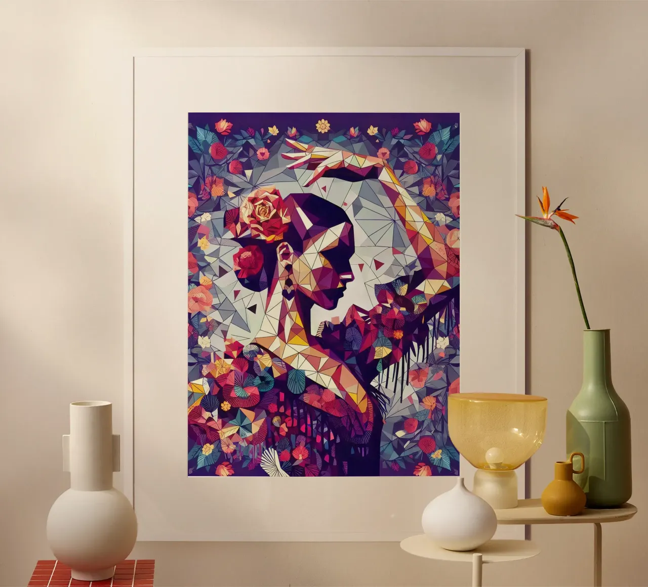 Ballerina spagnola poster con telaio in plastica da Digital Naive