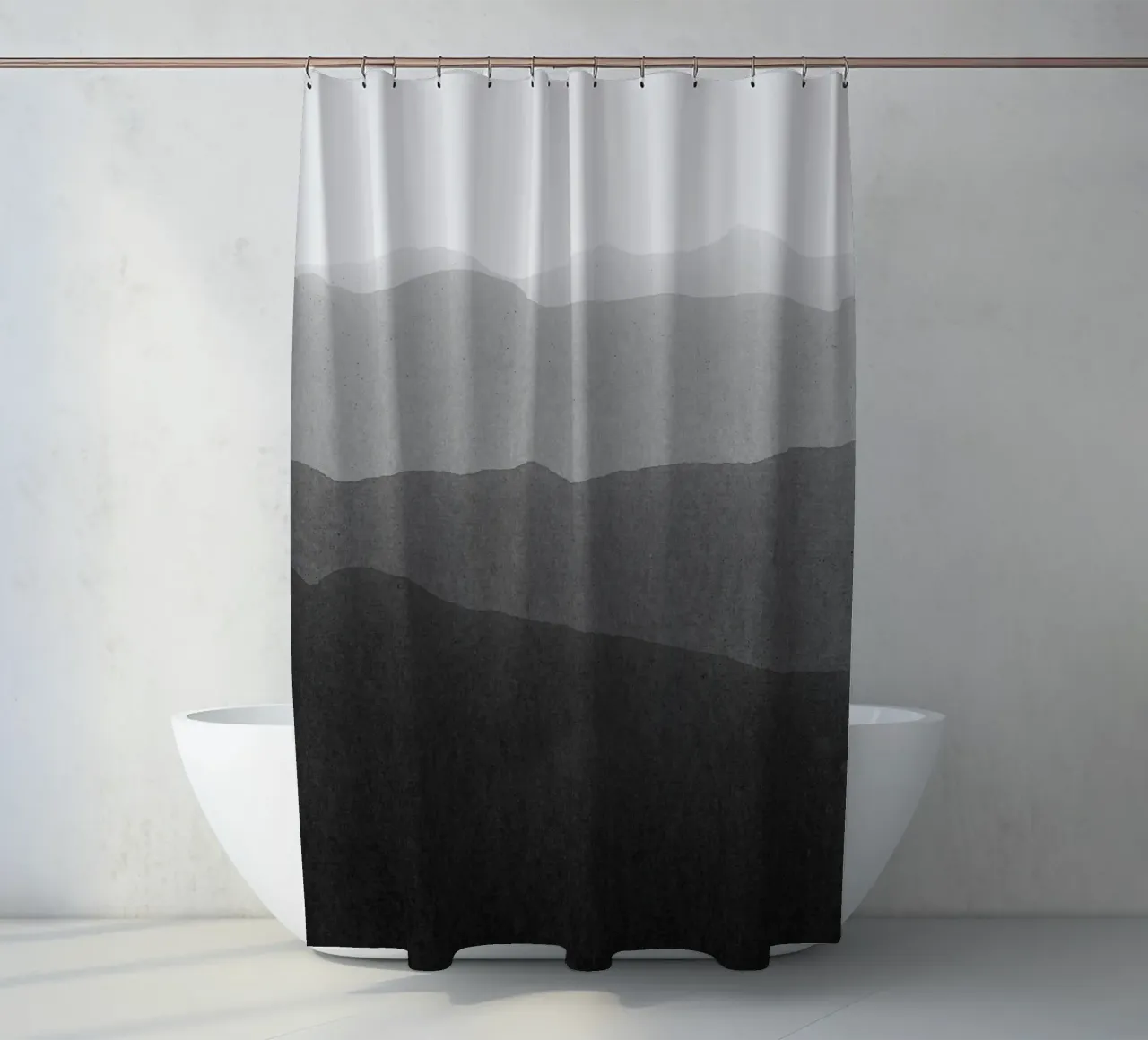 gradient landscape greyscale tenda da doccia da IRIS LEHNHARDT FINE ART