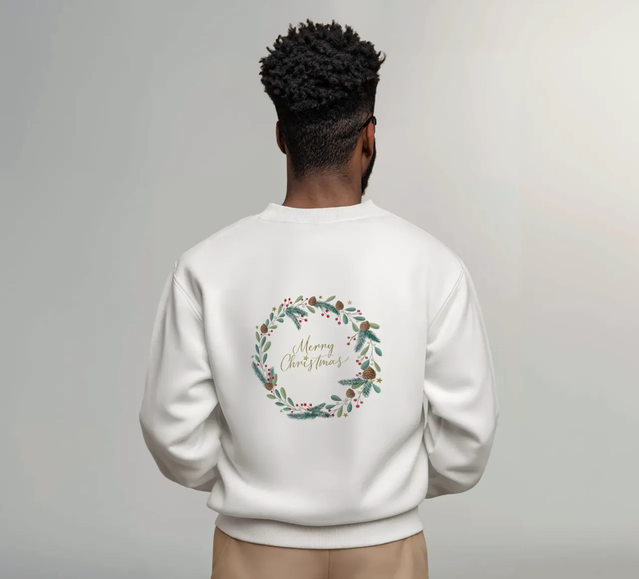 Adventkranz, Weihnachtskranz. Merry Christmas. Sweatshirt von CalliLetters
