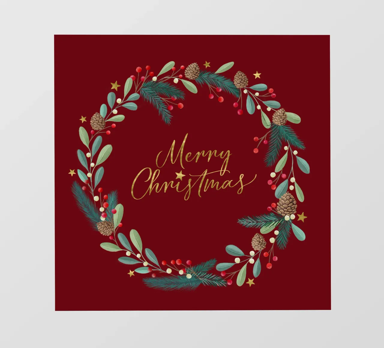 Corona de Adviento, Corona de Navidad. Feliz Navidad. lámina retroiluminada de CalliLetters