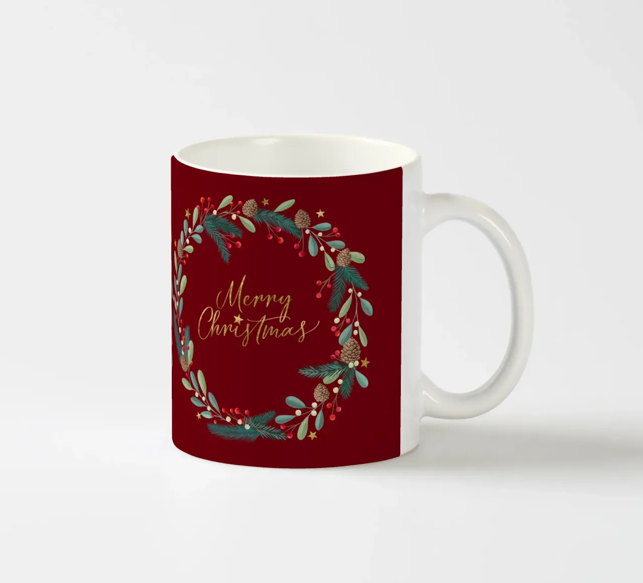 Corona d'Avvento, corona di Natale. Buon Natale. tazza in ceramica da CalliLetters
