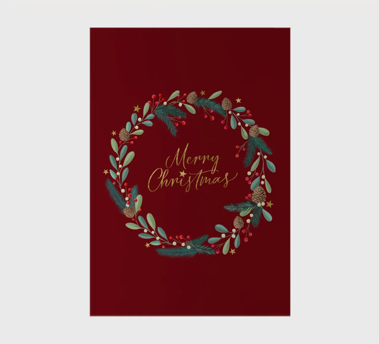Advent wreath, Christmas wreath. Merry Christmas. notebook by CalliLetters
