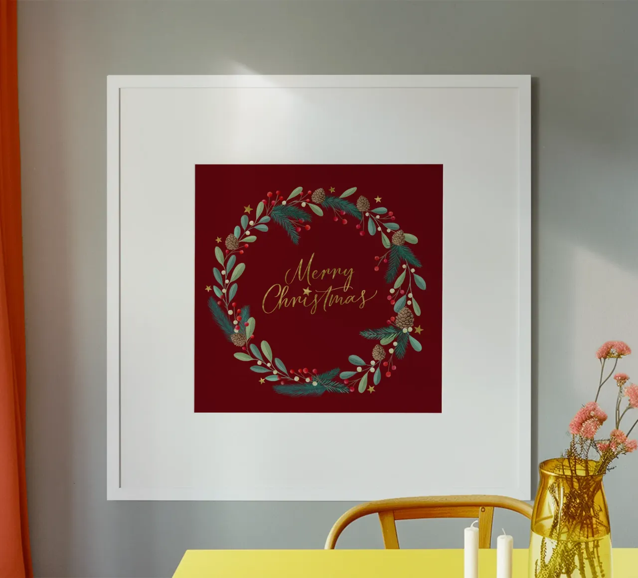 Adventkranz, Weihnachtskranz. Merry Christmas. Hahnemühle von CalliLetters