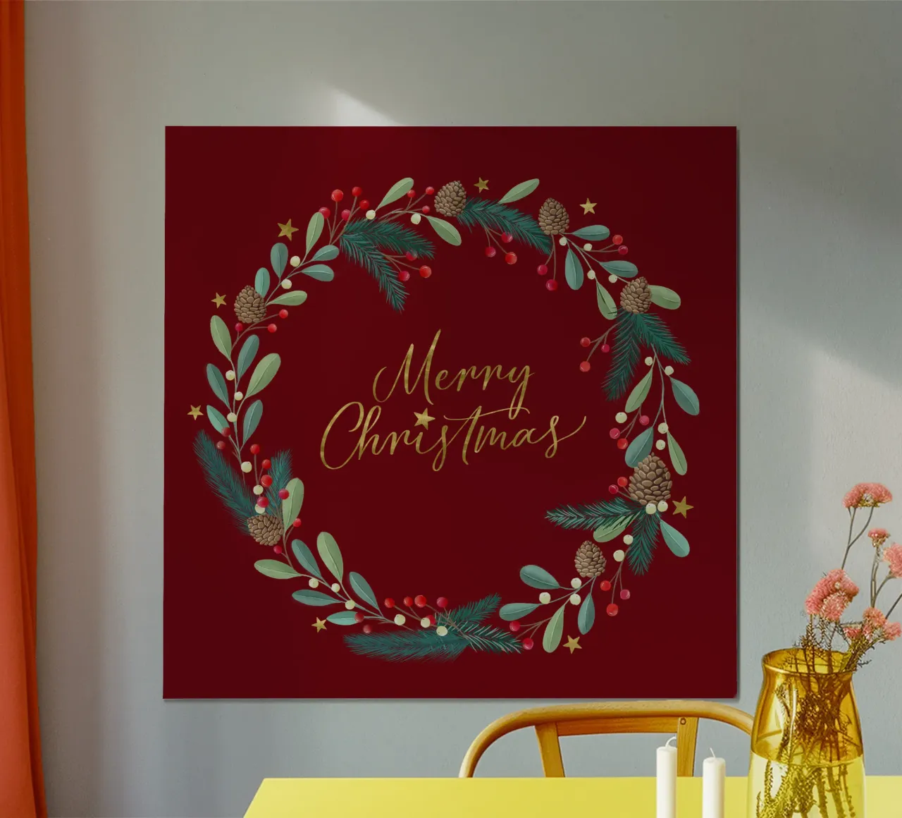 Adventkranz, Weihnachtskranz. Merry Christmas. Hahnemühle von CalliLetters