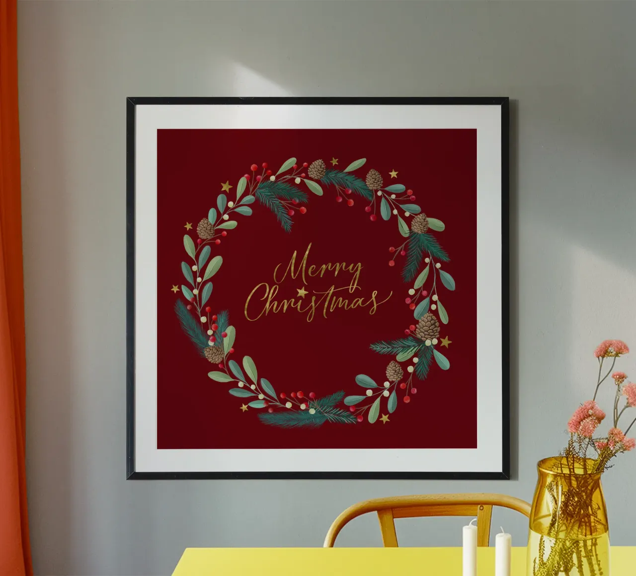 Adventkranz, Weihnachtskranz. Merry Christmas. Hahnemühle von CalliLetters