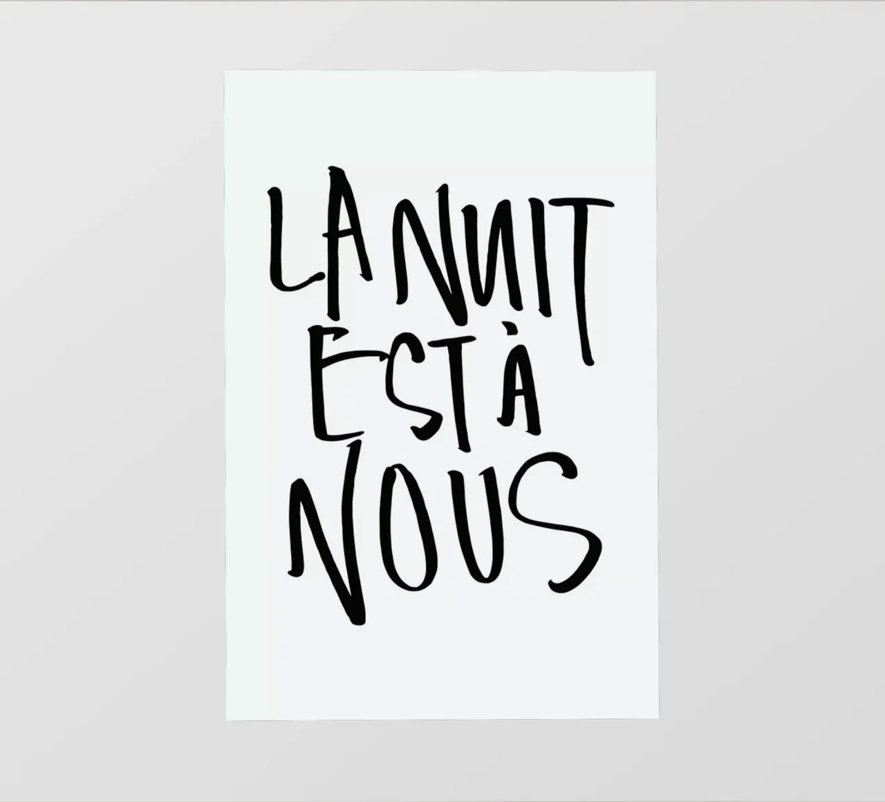 La Nuit Est à Nous telo in pvc da Kristen Polsinelli