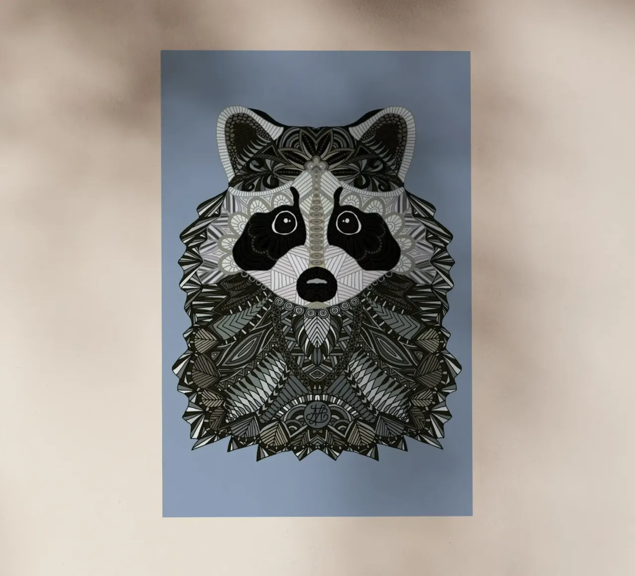 Tangled Raccoon pellicola backlit da Angelika Parker