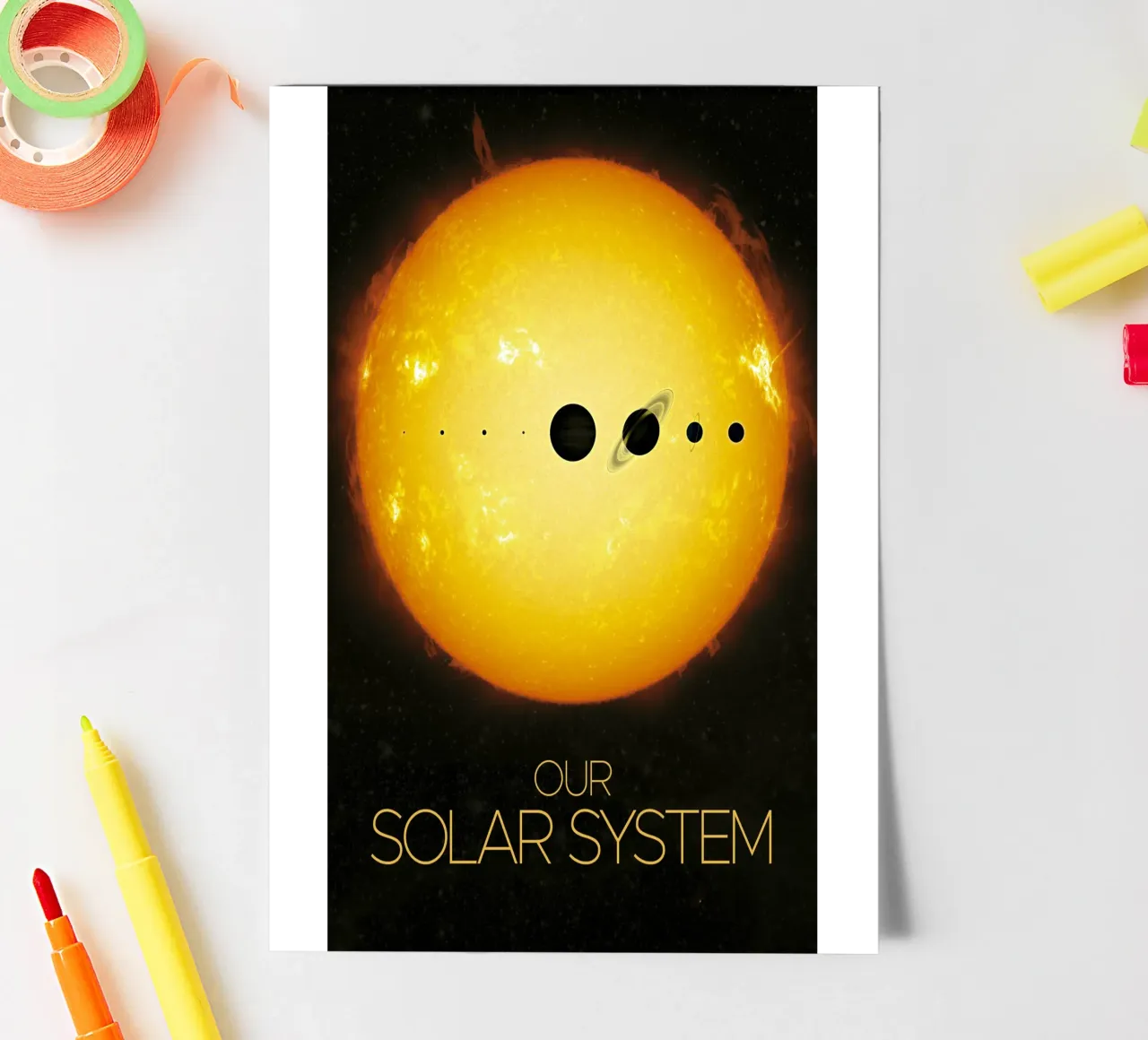 Il manifesto della NASA sul sistema solare foglio adesivo da 🎁 ARTVI-SHOP
