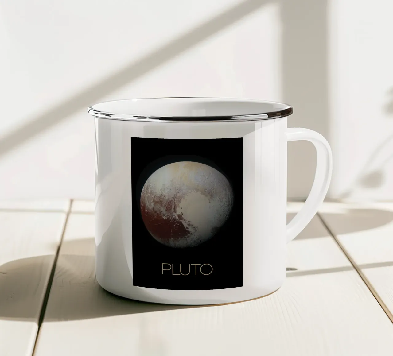 NASA Pluto Poster tazza in smalto da ARTVI-SHOP