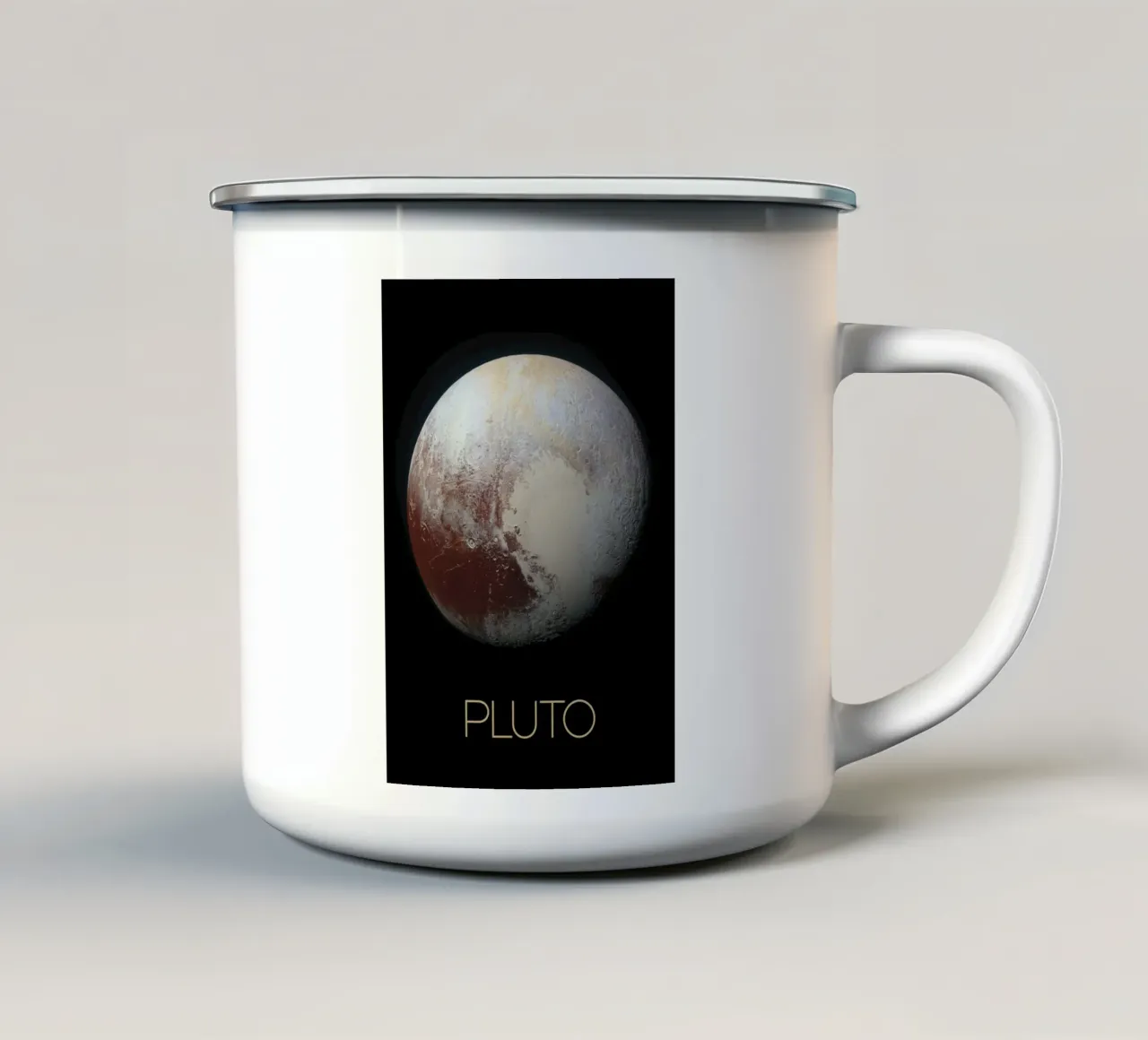NASA Pluto Poster tazza in smalto da ARTVI-SHOP