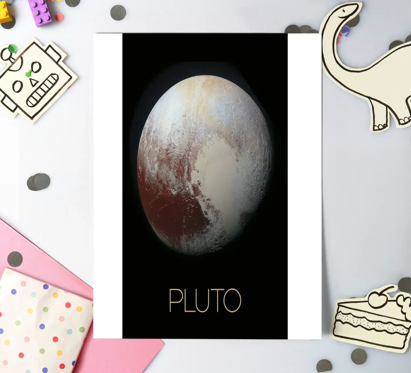 NASA Pluto Poster sticker sheet by 🎁 NOBELART