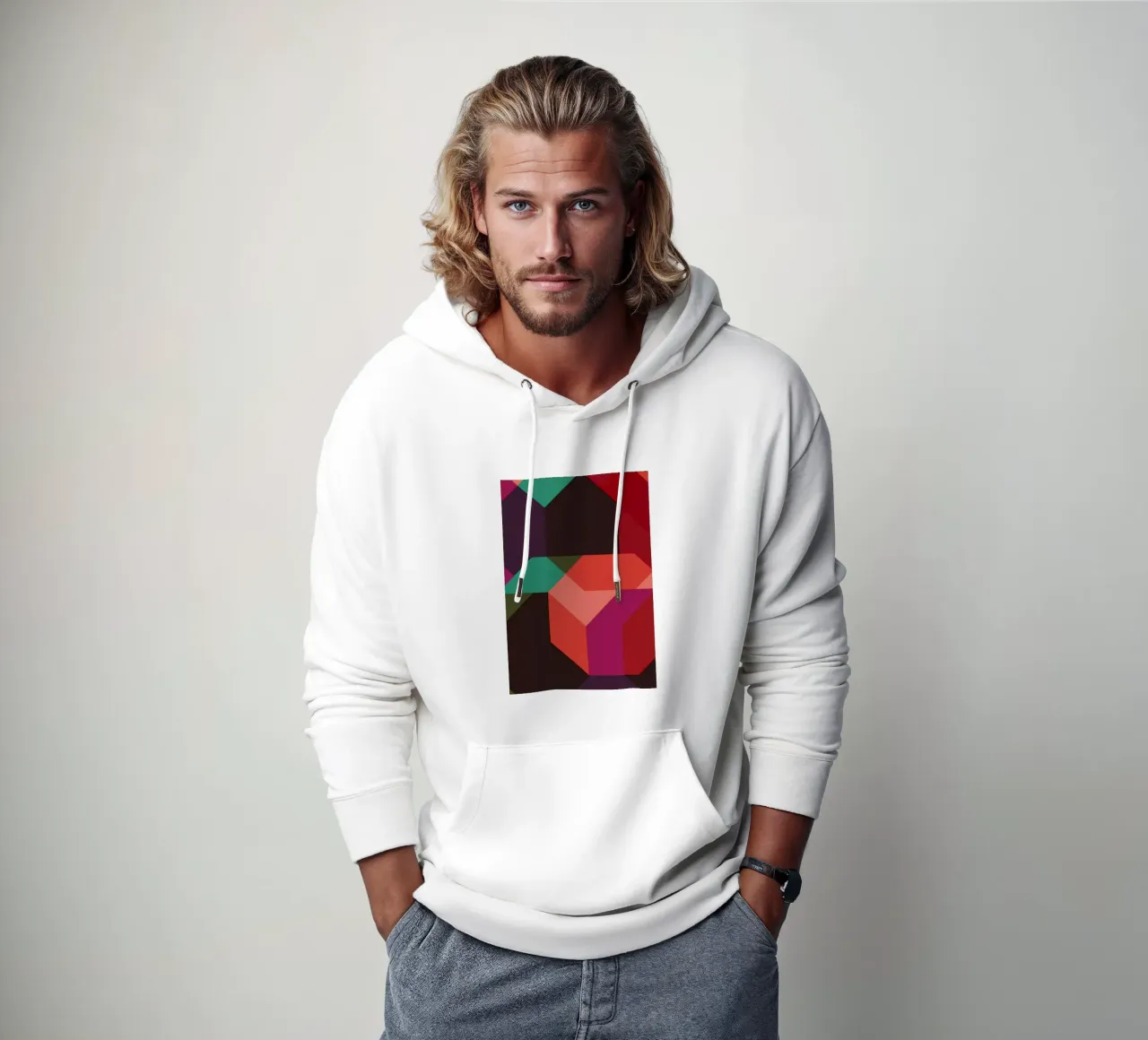 Bunter Herbst felpa con cappuccio da XOXO Arte