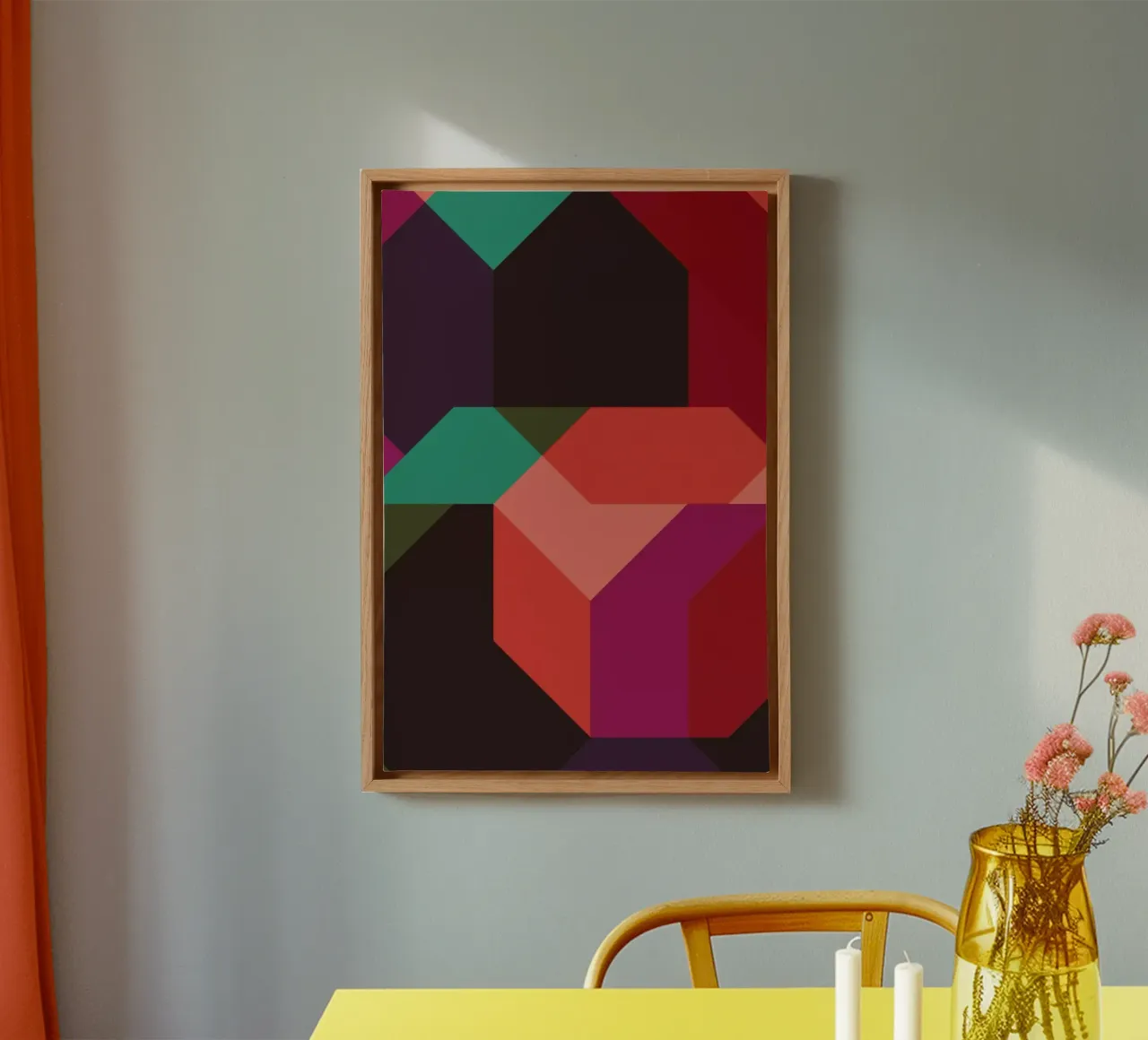 Bunter Herbst tela con Cornice a cassetta da XOXO Arte