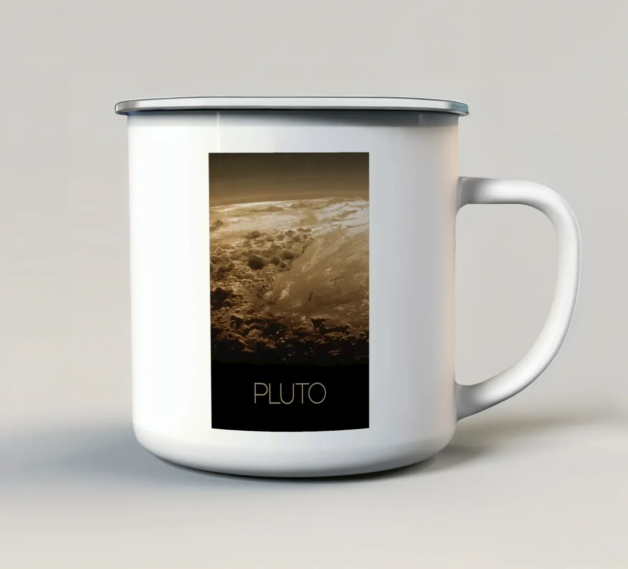 NASA Pluto Poster tazza in smalto da ARTVI-SHOP