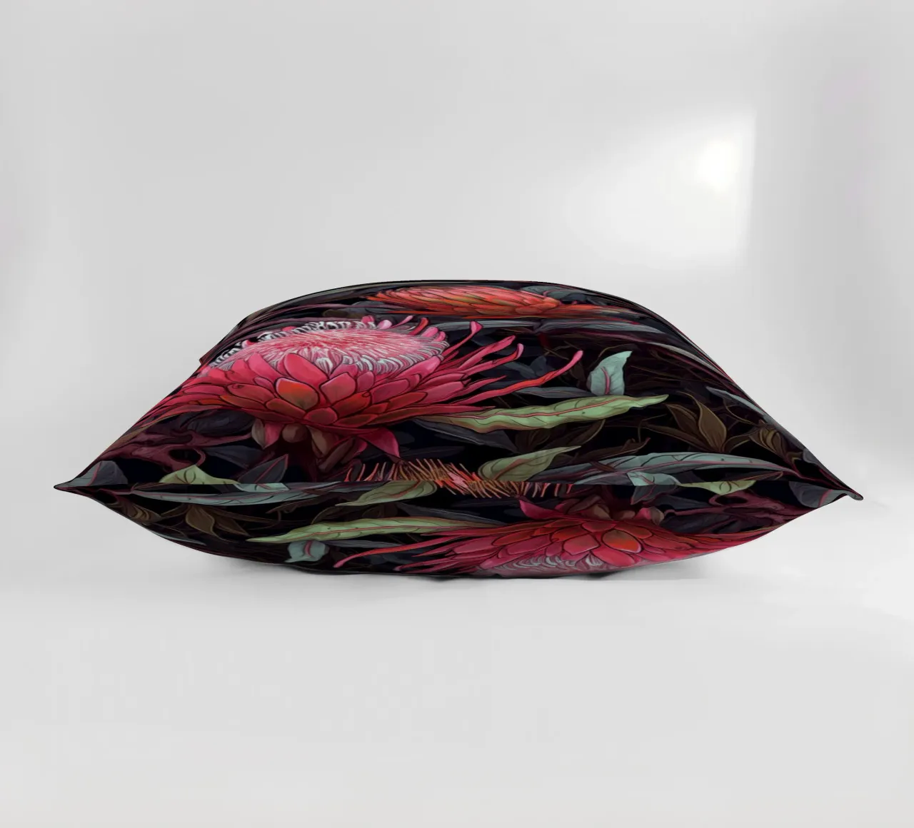 Botanical flower art decorative cushion by Justyna Jaszke JBJart