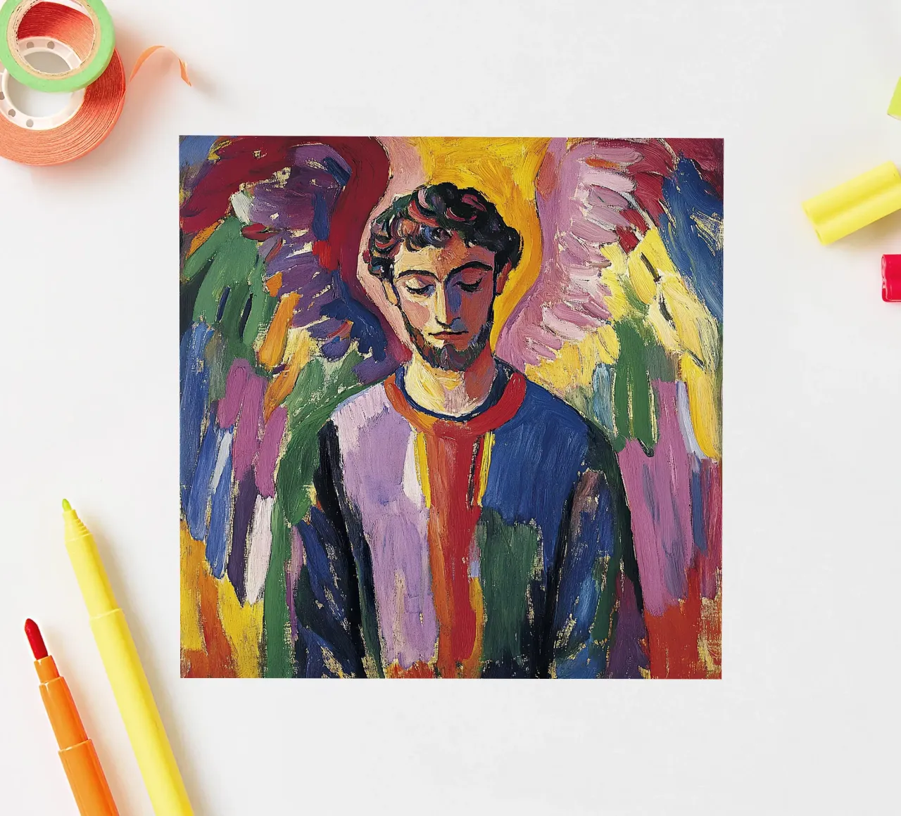 Angelo Arcangelo Fede Speranza Pace Amore adesivo da Nikis Art Studio