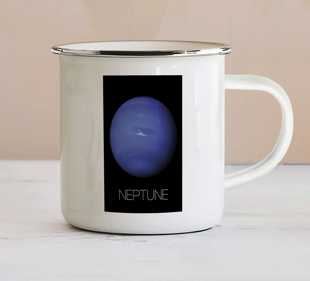 Poster della NASA su Nettuno tazza in smalto da ARTVI-SHOP