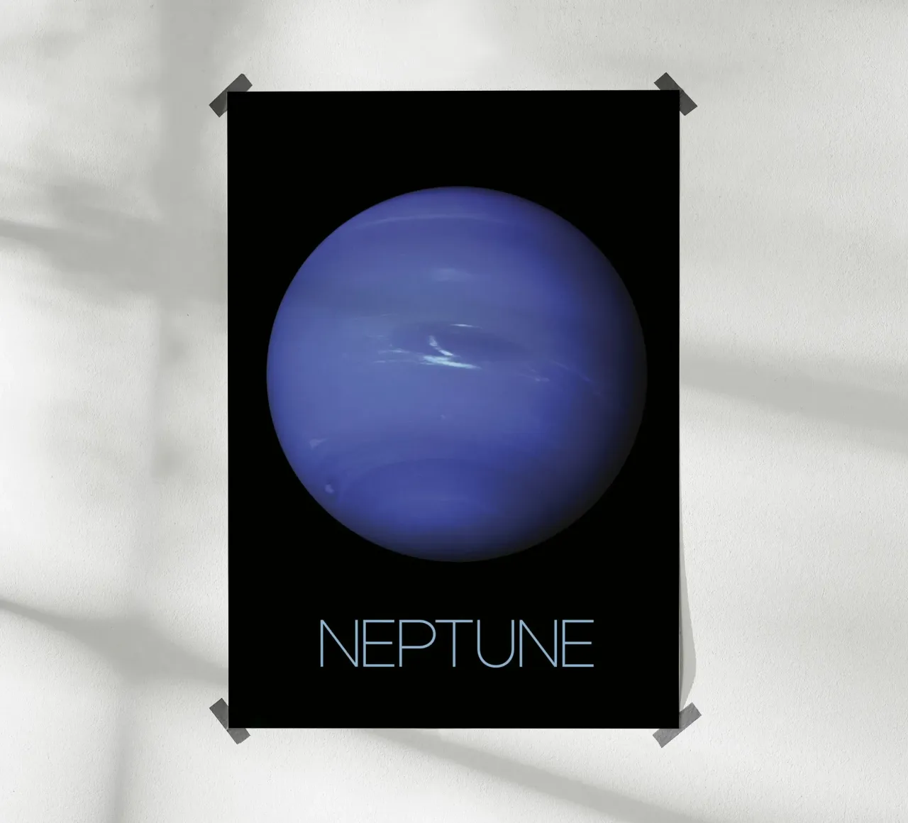 Poster della NASA su Nettuno poster con telaio in alluminio da 🎁 ARTVI-SHOP