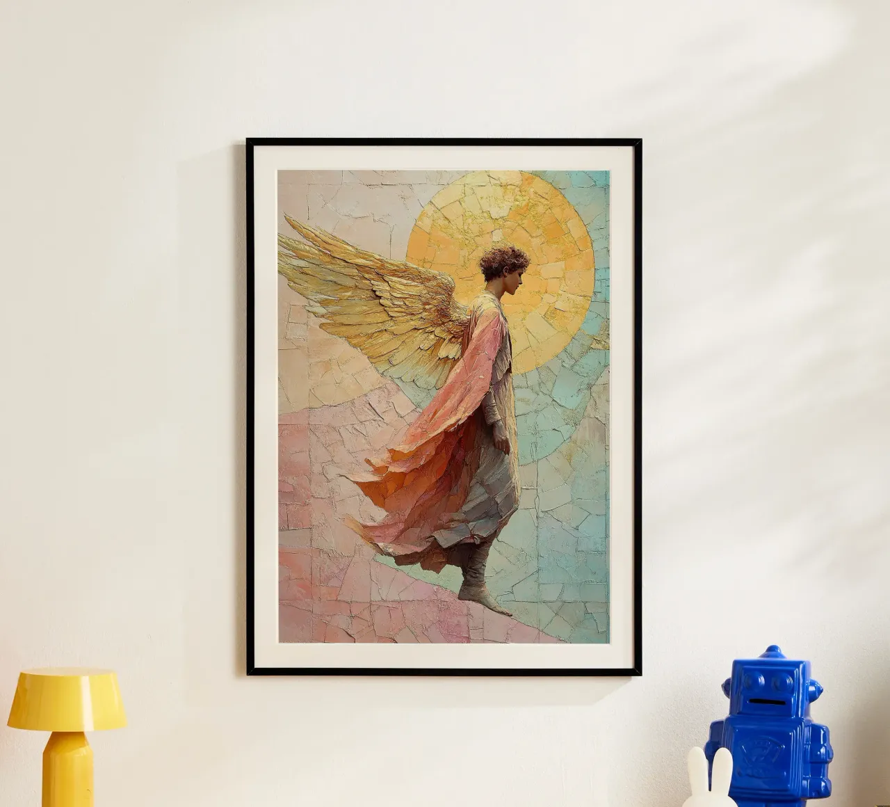 Alas celestiales - El poder de los arcángeles poster con marco de madera de Nikis Art Studio