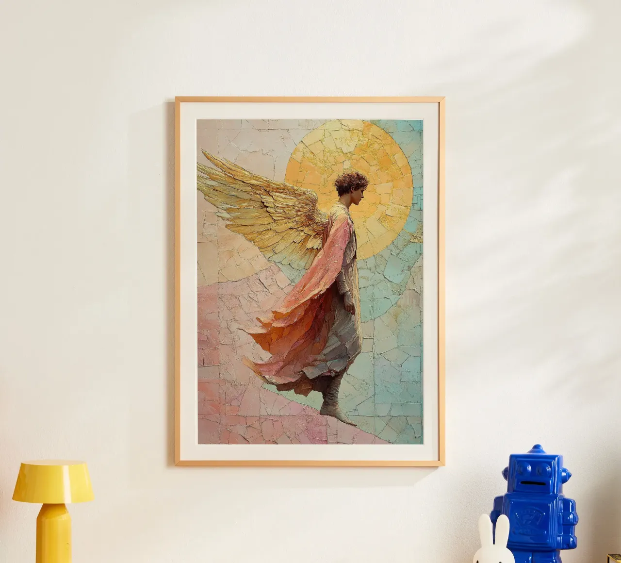 Alas celestiales - El poder de los arcángeles poster con marco de madera de Nikis Art Studio