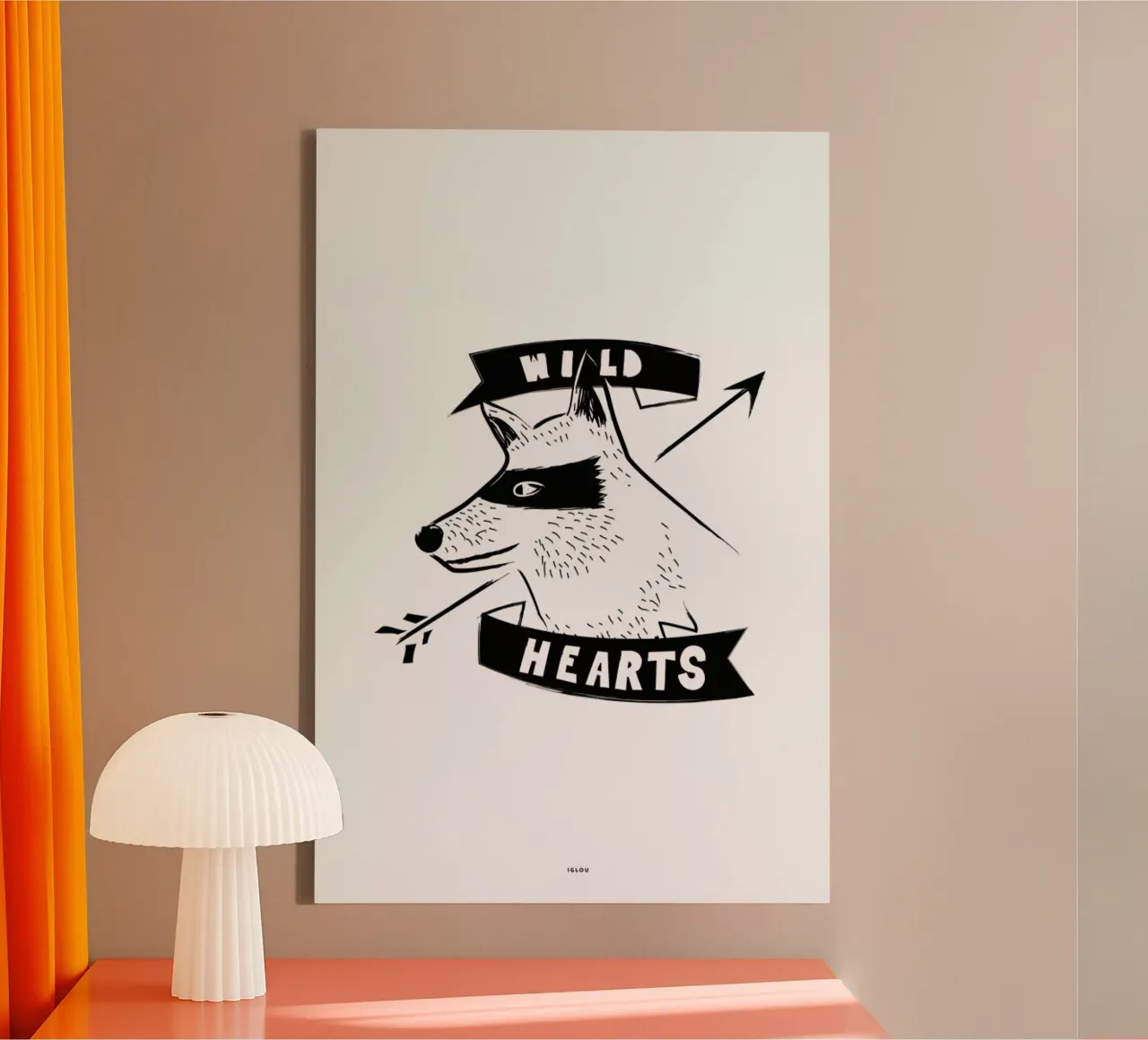 Wild Hearts tela con Cornice a cassetta da Iglou