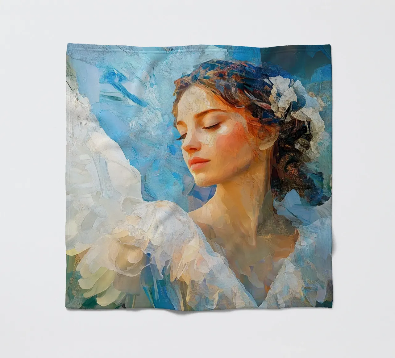 Angelo Arcangelo Fede Speranza Pace Amore coperta in pile da Nikis Art Studio