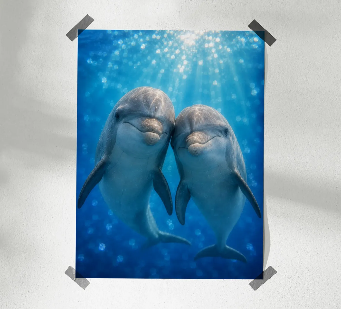 🐬 Dolphin Pair Poster von Trinkets NL Design Studio