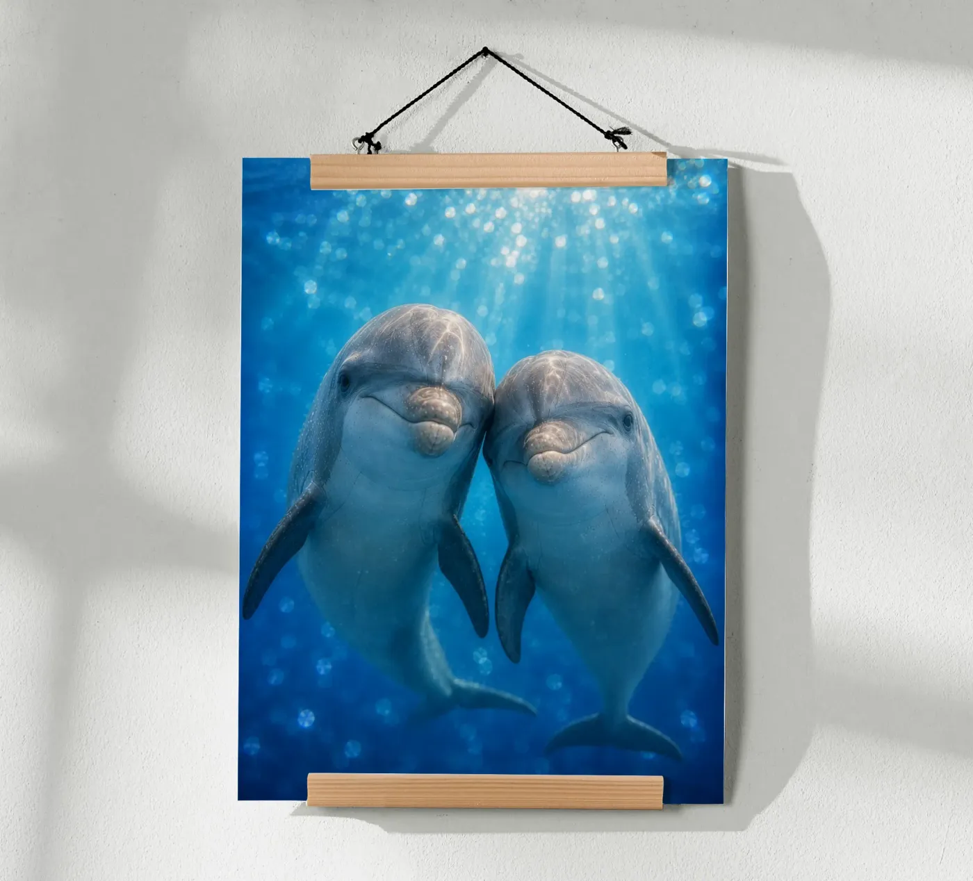 🐬 Dolphin Pair Poster von Trinkets NL Design Studio