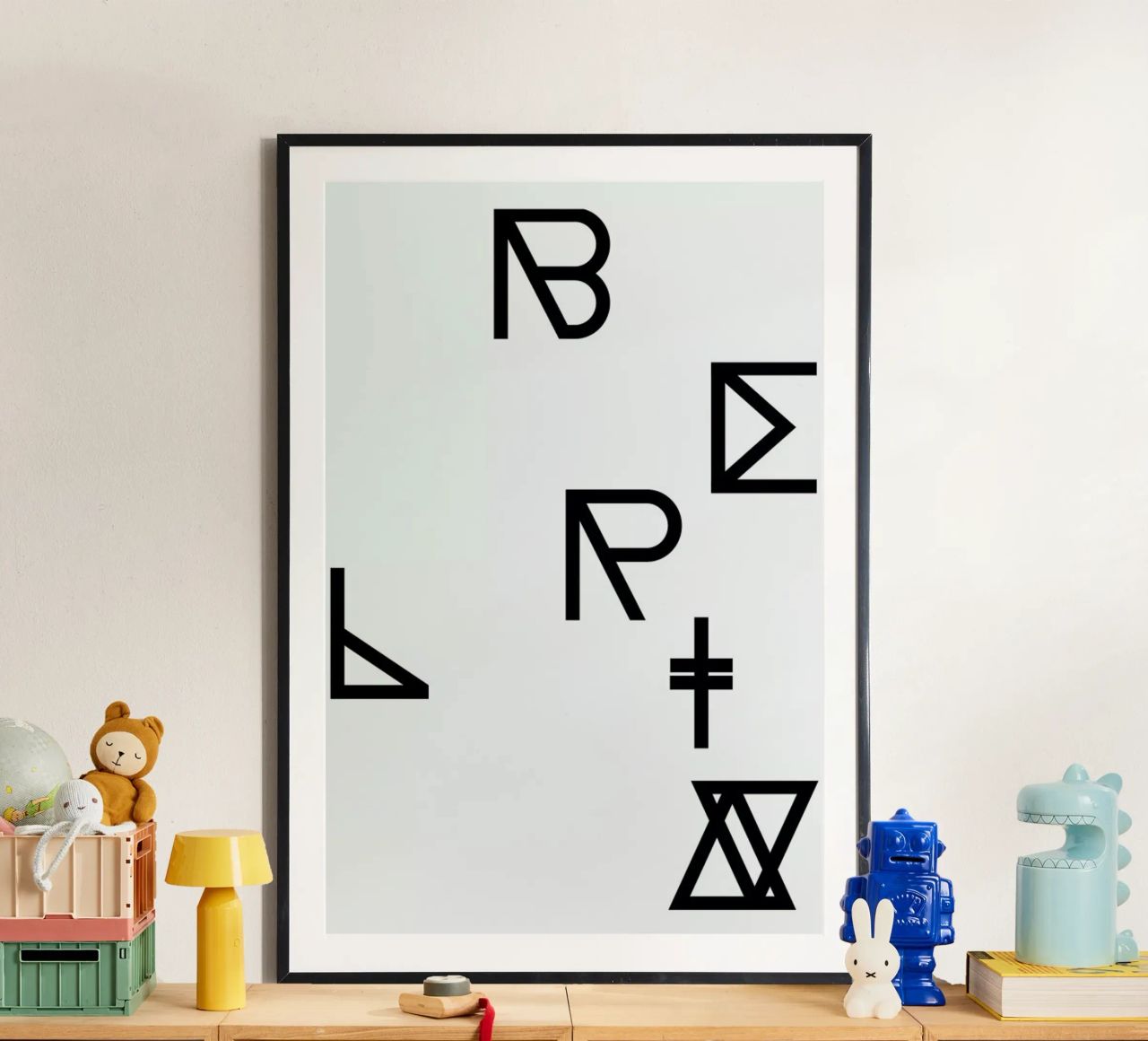 Berlin poster con marco de plástico de Studio Nahili