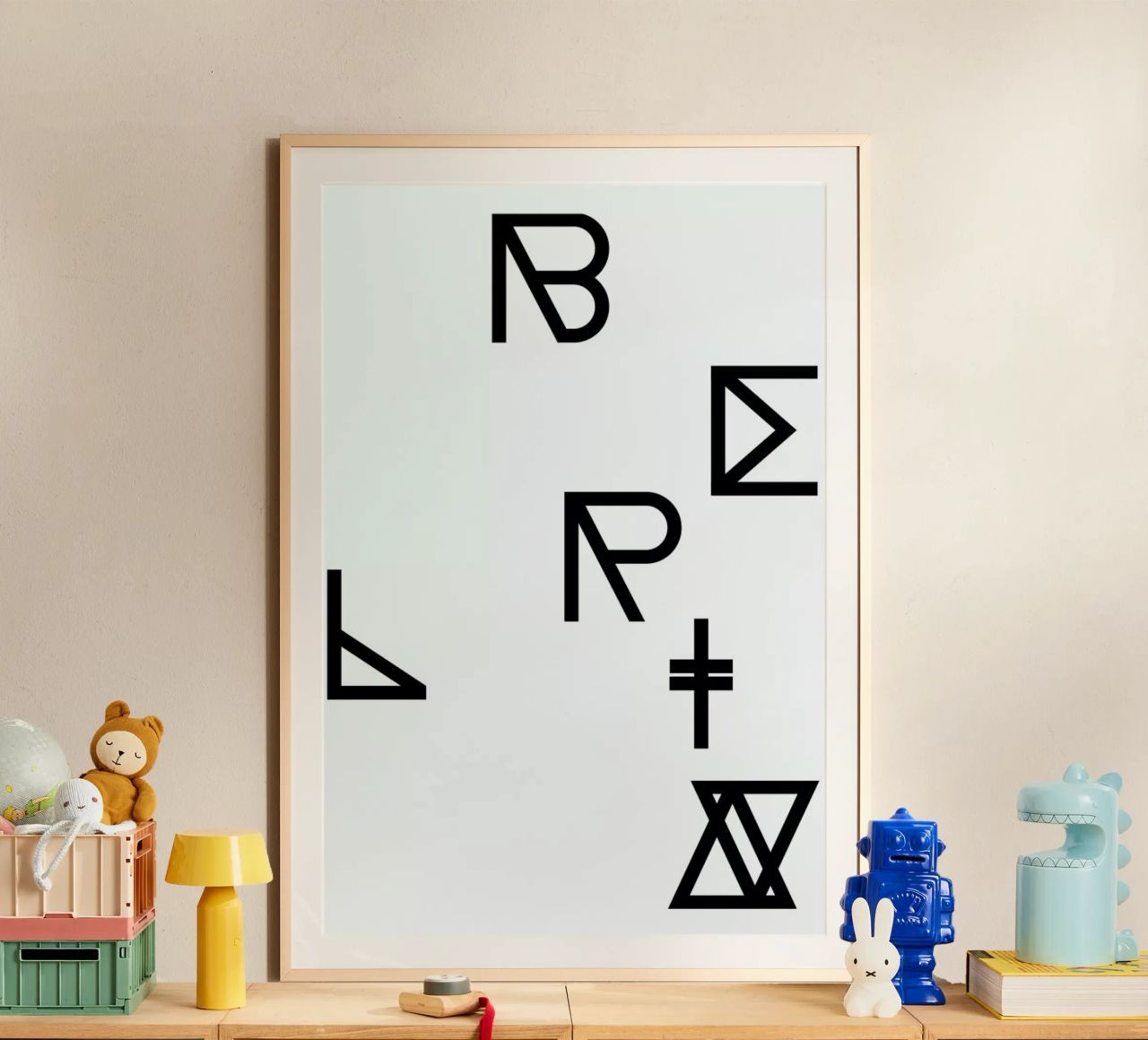 Berlin poster con marco de plástico de Studio Nahili