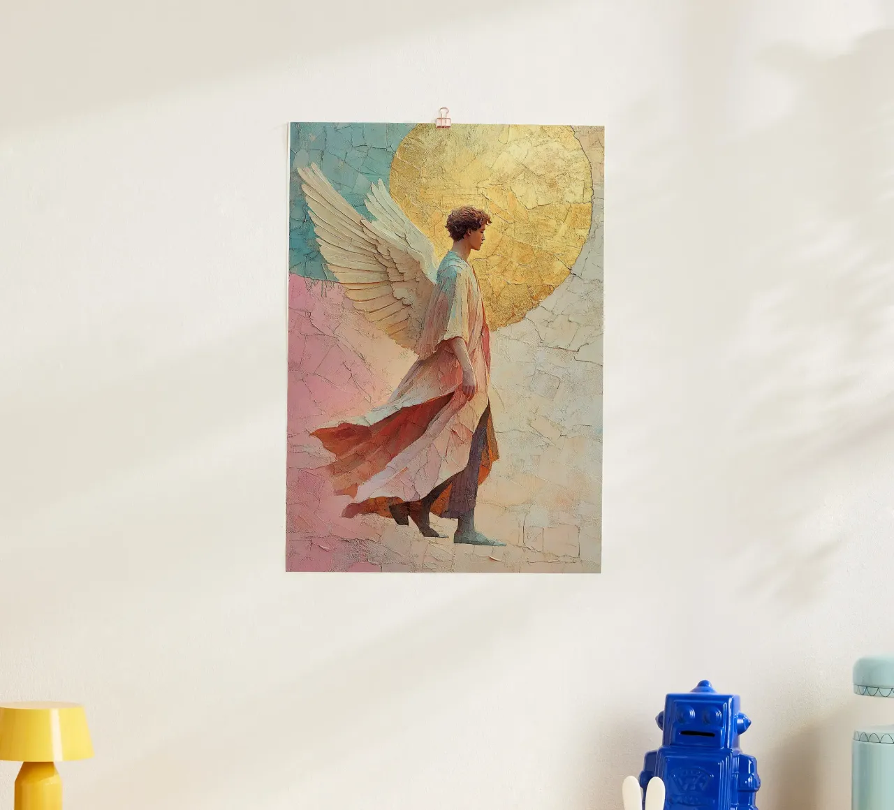Angelo Arcangelo Fede Speranza Pace Amore carta hahnemühle da Nikis Art Studio