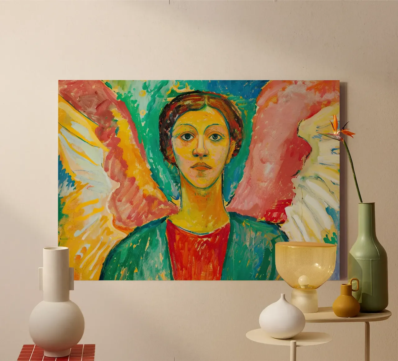 Angelo Arcangelo Fede Speranza Pace Amore tela da Nikis Art Studio