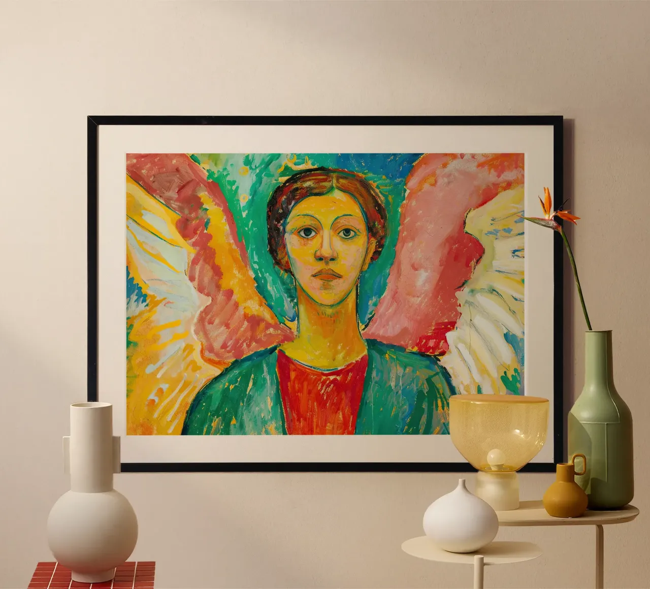 Angelo Arcangelo Fede Speranza Pace Amore carta hahnemühle da Nikis Art Studio