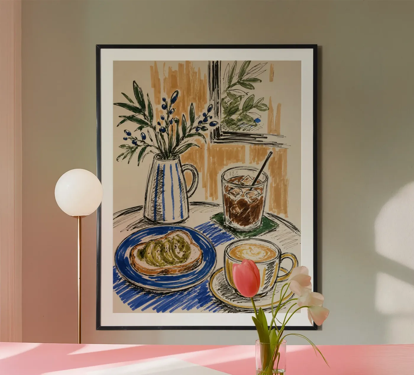 Angolo caffè e dolci poster da Fatima Rusalka
