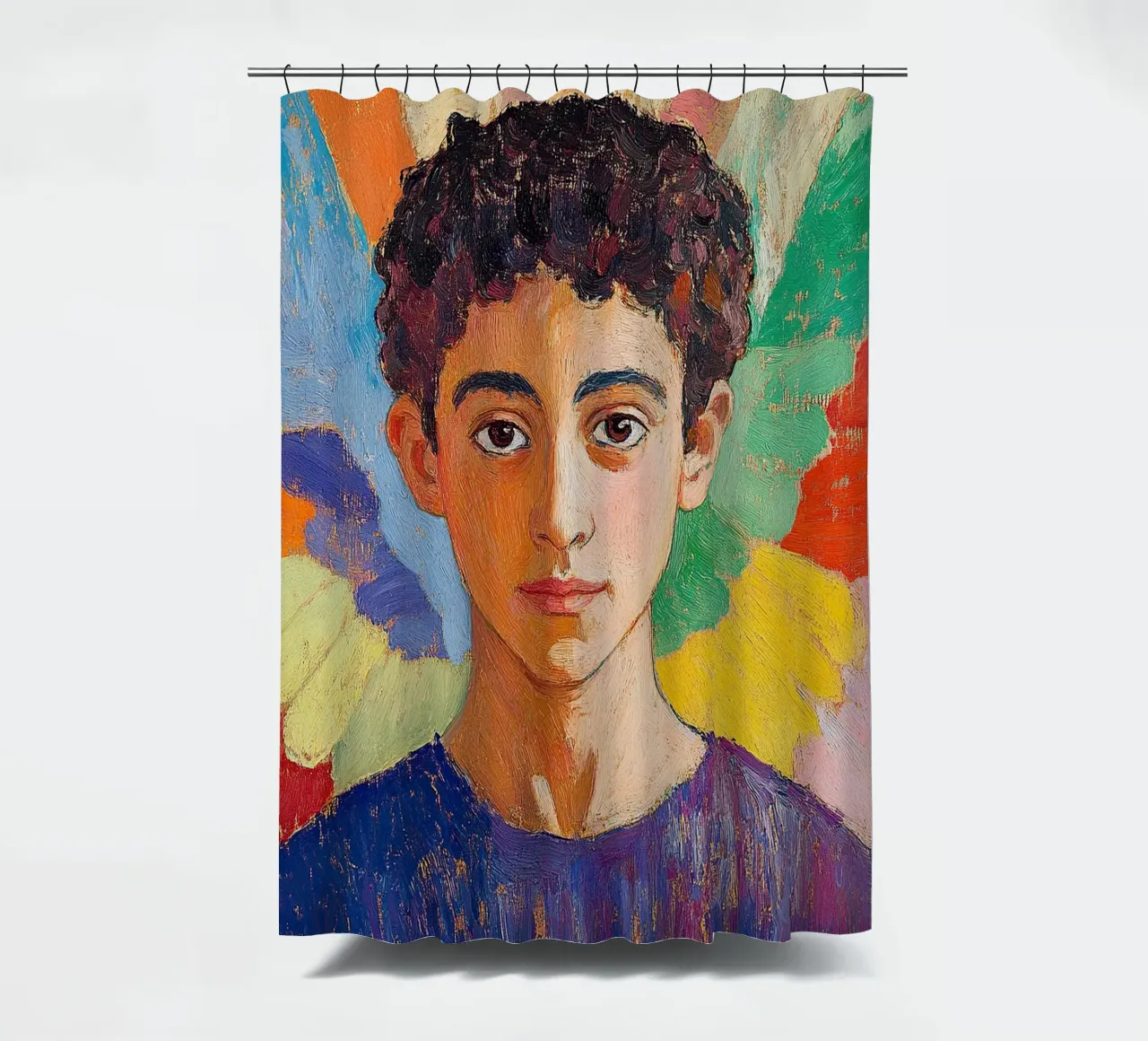 Angelo Arcangelo Fede Speranza Pace Amore tenda da doccia da Nikis Art Studio