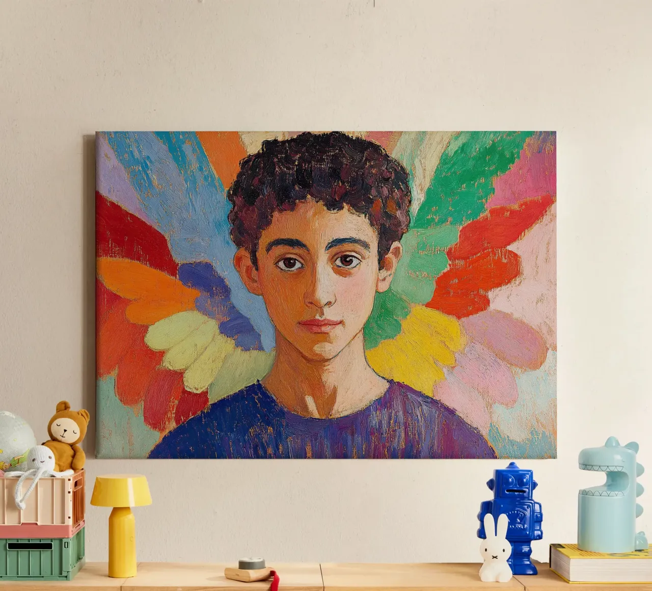 Angelo Arcangelo Fede Speranza Pace Amore tela da Nikis Art Studio
