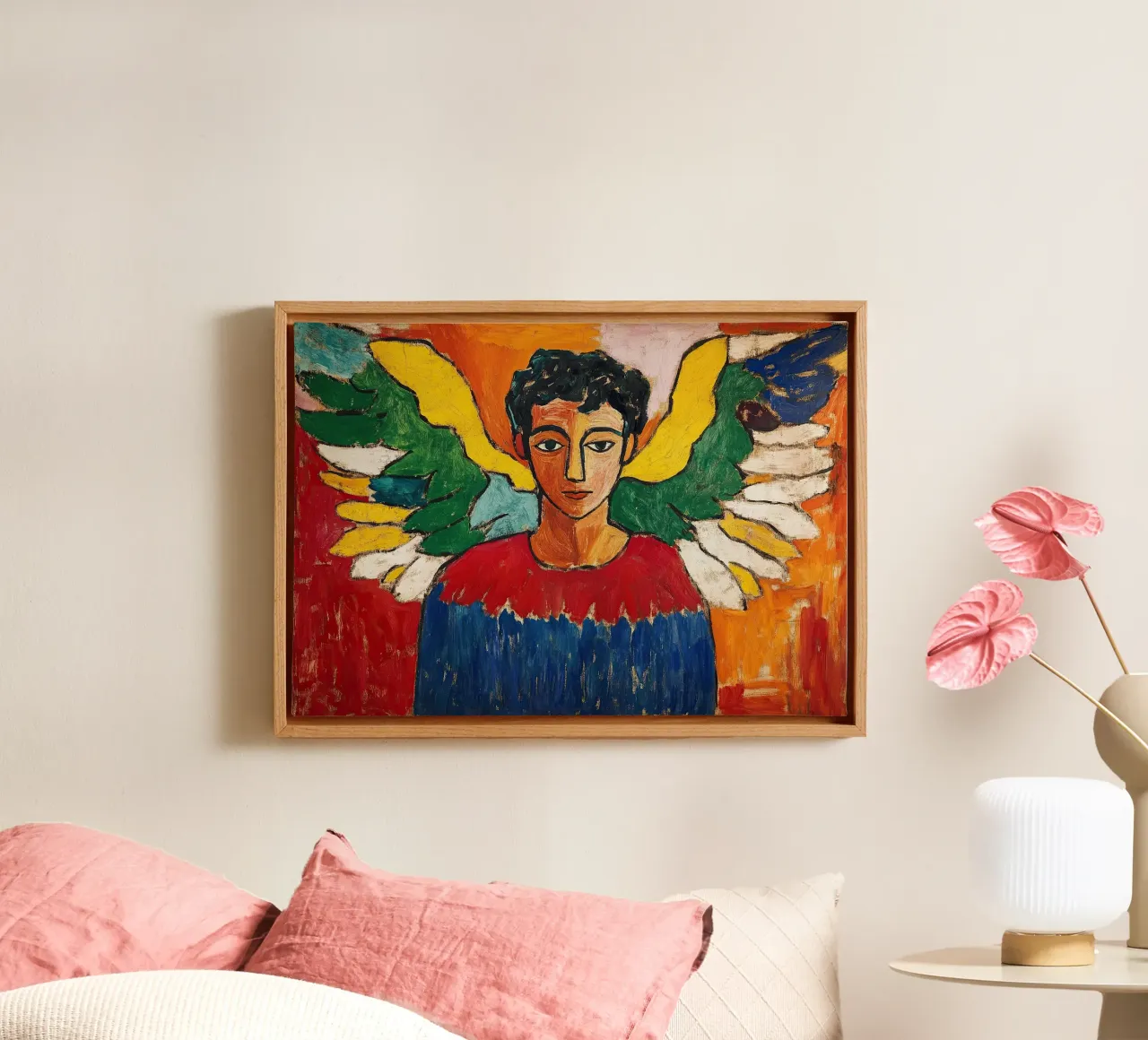 Angelo Arcangelo Fede Speranza Pace Amore tela da Nikis Art Studio