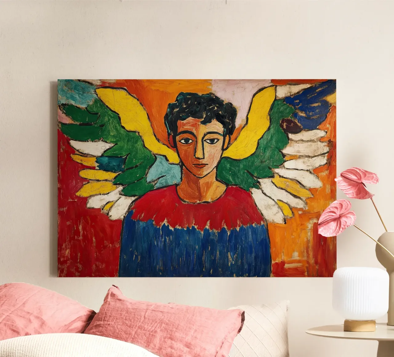 Angelo Arcangelo Fede Speranza Pace Amore tela da Nikis Art Studio