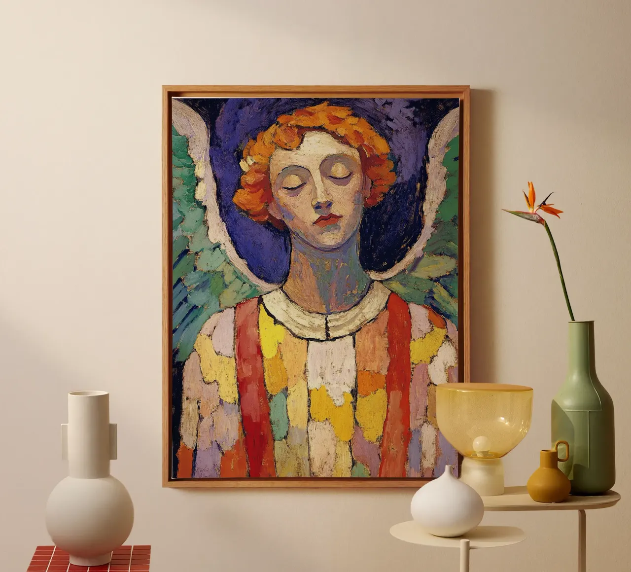 Angelo Arcangelo Fede Speranza Pace Amore tela da Nikis Art Studio